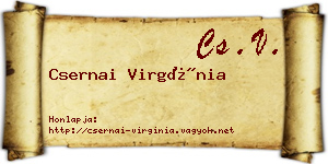 Csernai Virgínia névjegykártya